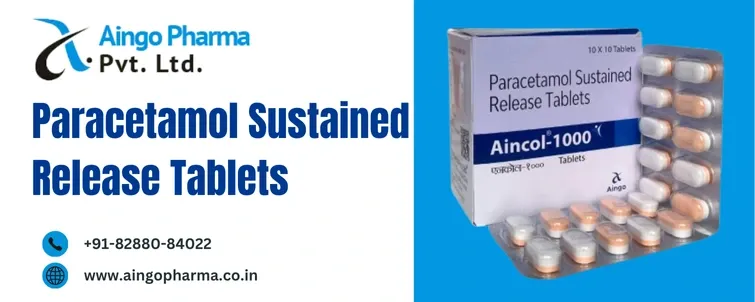 Paracetamol Sustained Release Tablets providing extended relief from pain and fever.