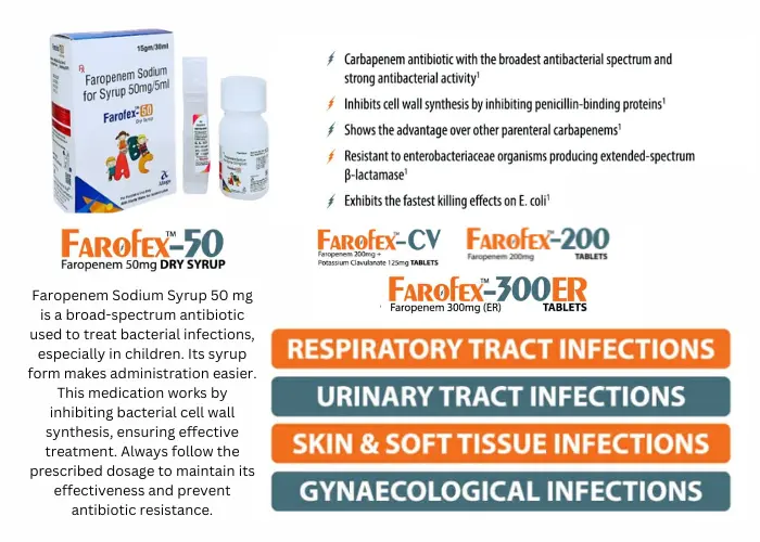 Faropenem Sodium Syrup 50 mg