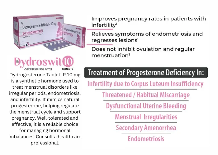 Dydrogesterone Tablet IP 10 mg