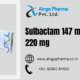 Sulbactam 147 mg and Ampicillin 220 mg