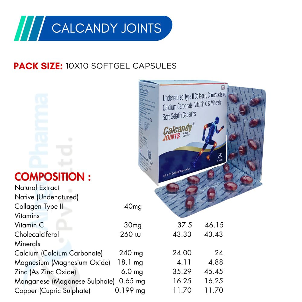 Undenatured Type 2 Collagen Soft Gelatin Capsules