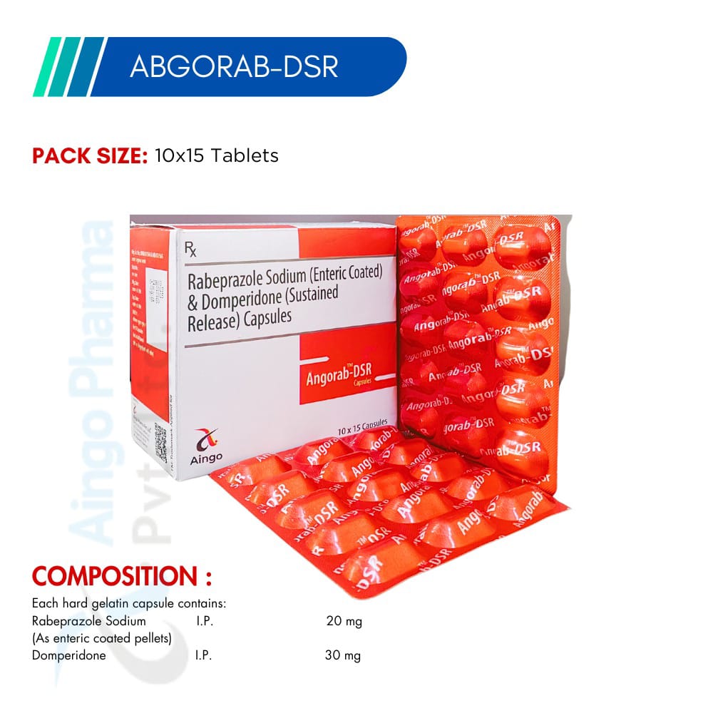 Abgorab-DSR by Aingo Pharma: The Best Rabeprazole Sodium and Domperidone Capsules