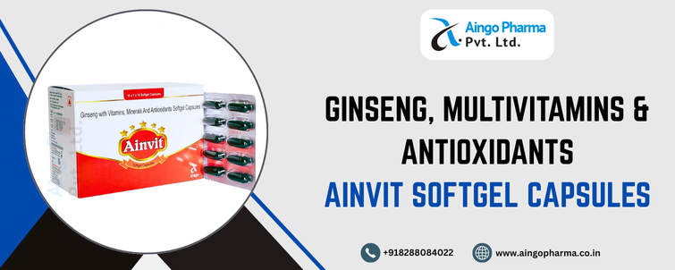 Ginseng, Multivitamins & Antioxidants Ainvit Softgel Capsules
