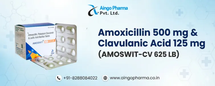 Amoxicillin 500 mg & Clavulanic Acid 125 mg (AMOSWIT-CV 625 LB)